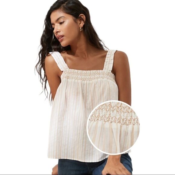 🆕 Banana Republic cotton embroidery tank top M  - Picture 1 of 9